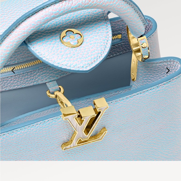 BRAND NEW AUTHENTIC CAPUCINES LOUIS VUITTON PURSE! RARE LILAC-BLUE-PINK color - Picture 12 of 15